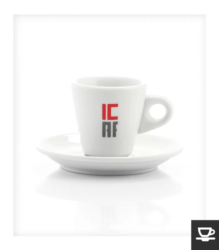 Set van 6 lungo koffiekopjes + schotels van ICAF